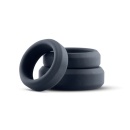 Pierścienie erekcyjne 3 Ring Kit Flat Rings - silikonowy zestaw 3 rozmiarów, średnice 3,2-4,5 cm - 1