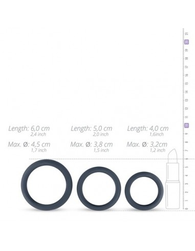 Zestaw pierścieni erekcyjnych Boners 3 Ring Kit (Flat Rings) - Pierścienie erekcyjne niewibrujące - 5