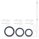 Pierścienie erekcyjne 3 Ring Kit Flat Rings - silikonowy zestaw 3 rozmiarów, średnice 3,2-4,5 cm - 5