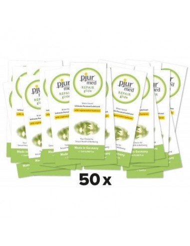 Żel intymny Pjur Med Repair Glide 2 ml -Water Based Personal Lubricant With Hyaluron - 50 Sztuk - Lubrykanty na bazie wody - 1