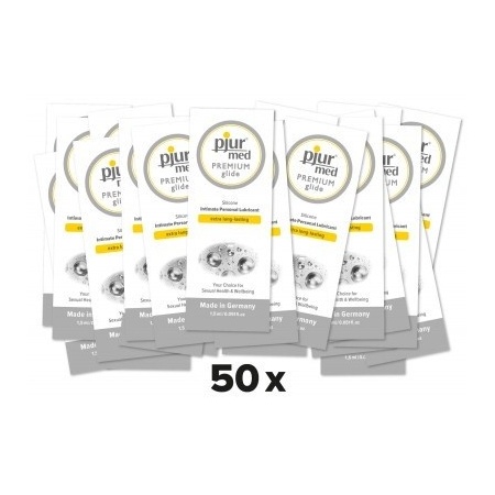 Lubrykant silikonowy Pjur Med Premium Glide 1,5 ml - 50 Sztuk - 1