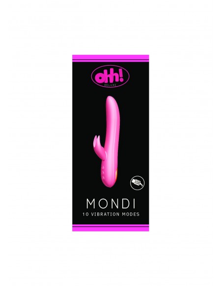 Ekskluzywny Wibrator Mondi Pink - Wibratory Króliczki - 3