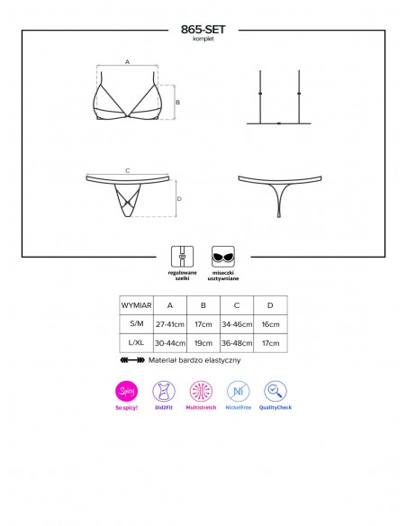 Komplet 2-Częściowy Bielizny Erotycznej 865-Set-1 L/Xl - Komplety bielizny erotycznej - 5