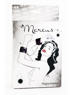 Kajdanki erotyczne Marcus Hand Cuffs With Metal Chain Tracery Syntetic Purple - Kajdanki erotyczne - 1