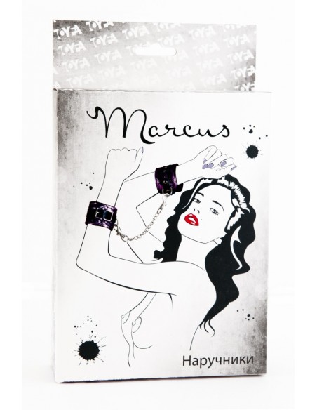 Kajdanki erotyczne Marcus Hand Cuffs With Metal Chain Tracery Syntetic Purple - Kajdanki erotyczne - 1