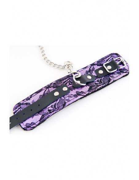 Kajdanki erotyczne Marcus Hand Cuffs With Metal Chain Tracery Syntetic Purple - Kajdanki erotyczne - 3