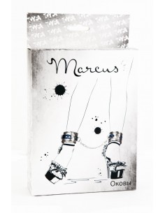 Kajdanki erotyczne Marcus Ankle Cuffs With Metal Chain Tracery Syntetic Silver - Kajdanki erotyczne - 1