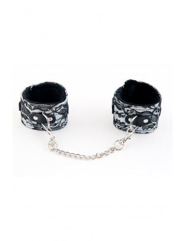 Kajdanki erotyczne Marcus Ankle Cuffs With Metal Chain Tracery Syntetic Silver - Kajdanki erotyczne - 4