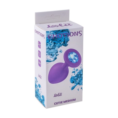 Korek analny Butt Plug Emotions Cutie Medium Purple Blue crystal - kombinacja - 1 2