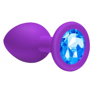 Korek analny Butt Plug Emotions Cutie Medium Purple Blue crystal - kombinacja - 1