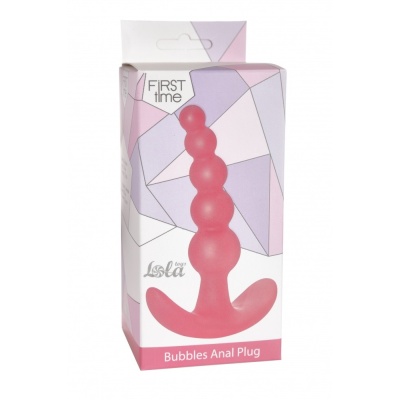 Anal Plug First Time Bubbles - segmentowa stymulacja analna z silikonu medycznego, 11,5 cm - 1