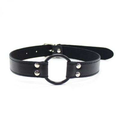Knebel pierścieniowy Easy Belt Ring Gag – regulowany pasek, 60 cm, czarny - 1