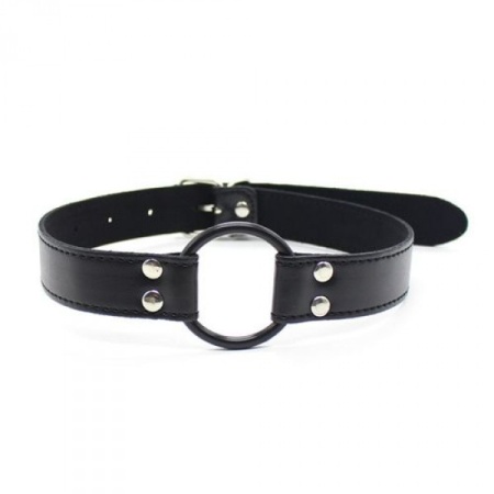 Knebel pierścieniowy Easy Belt Ring Gag – regulowany pasek, 60 cm, czarny - 1