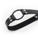Knebel pierścieniowy Easy Belt Ring Gag – regulowany pasek, 60 cm, czarny - 2