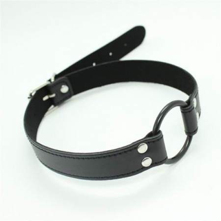 Knebel pierścieniowy Easy Belt Ring Gag – regulowany pasek, 60 cm, czarny - 4