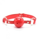 Knebel kulkowy Breathable Ball Gag czerwony 4 cm - 1