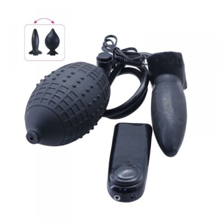 Nadmuchiwany wibrujący korek analny Timeless Anal Explorer 11 cm czarny - 3