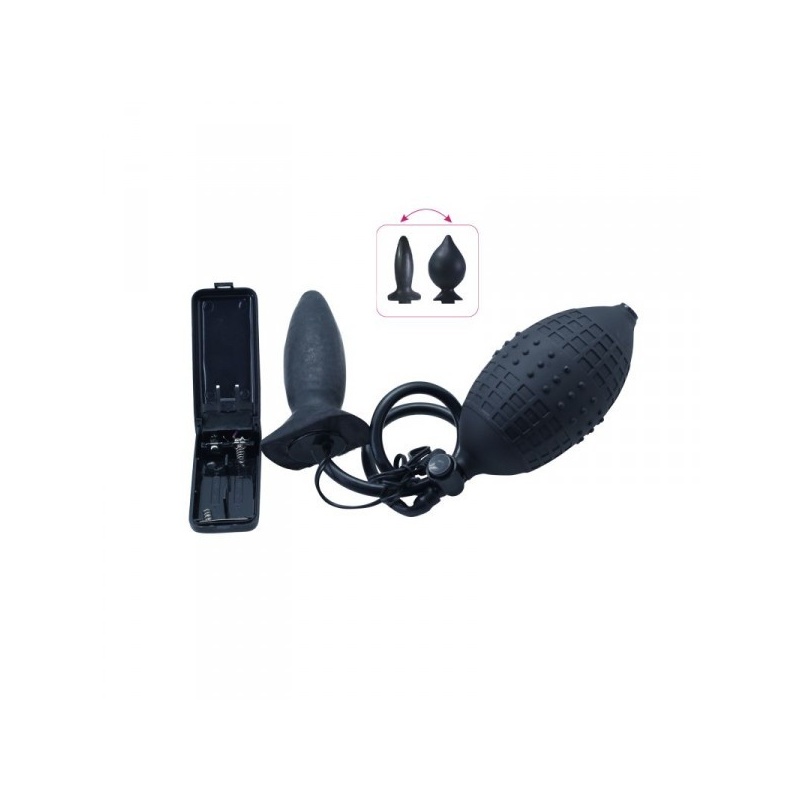 Nadmuchiwany wibrujący korek analny Timeless Anal Explorer 11 cm czarny - 4