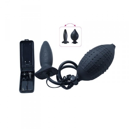 Nadmuchiwany wibrujący korek analny Timeless Anal Explorer 11 cm czarny - 4