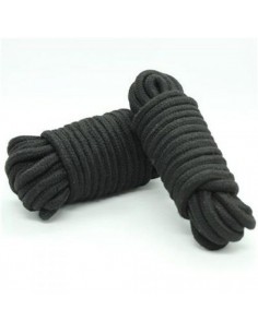 Lina BDSM Cotton Rope Black 10 m - Liny, sznury BDSM - 1
