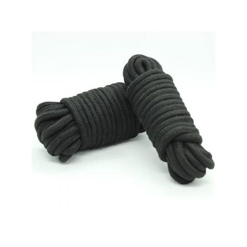 Lina bawełniana do wiązań Shibari 10m (1000 cm) Czarna - 1