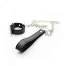 Obręcz nadgarstkowa Chain Leash Black 24 cm z łańcuchem 45 cm - 1
