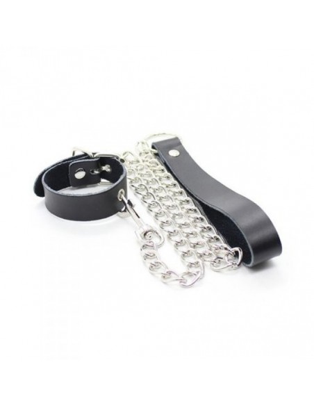 Smycz z obrożą Guinzaglio da polso Chain Leash black - Chokery, obroże i smycze - 3