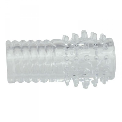 Nakładka na penisa Cock Sleeve With Nodules 10 cm przezroczysta - 1 2