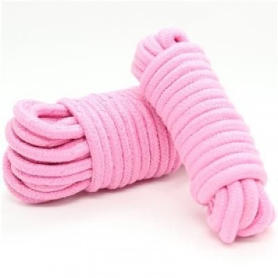Lina bawełniana COTTON ROPE 10 m różowa - 1