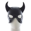 Maska Devil Mask Black wiązana syntetyczna skóra czarna - 1