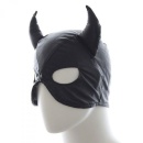Maska Devil Mask Black wiązana syntetyczna skóra czarna - 2