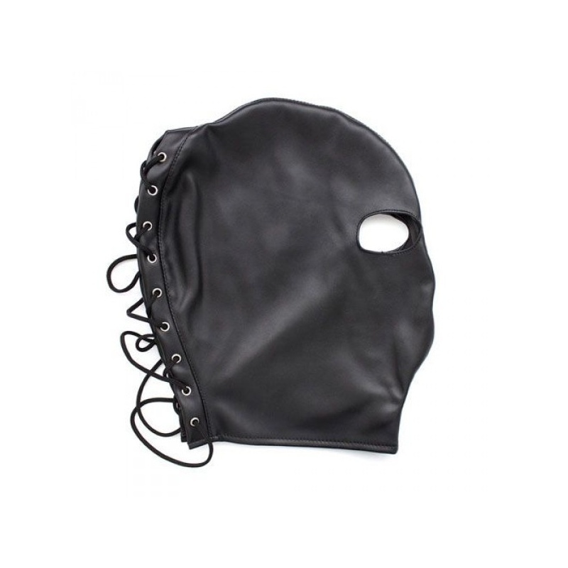 Maska Only Eyes Mask - czarna skórzana maska z otworami na oczy - 3