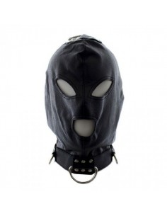 Maska na Oczy Bondage Hook Mask+Collar BLACK - Maski i kaptury - 1