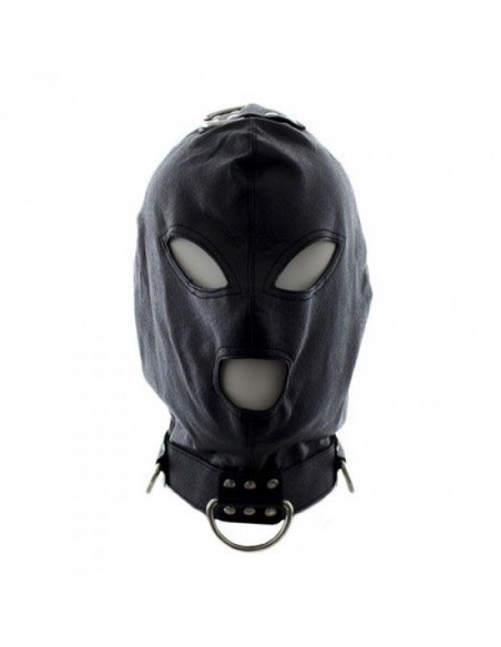 Maska na Oczy Bondage Hook Mask+Collar BLACK - Maski i kaptury - 1