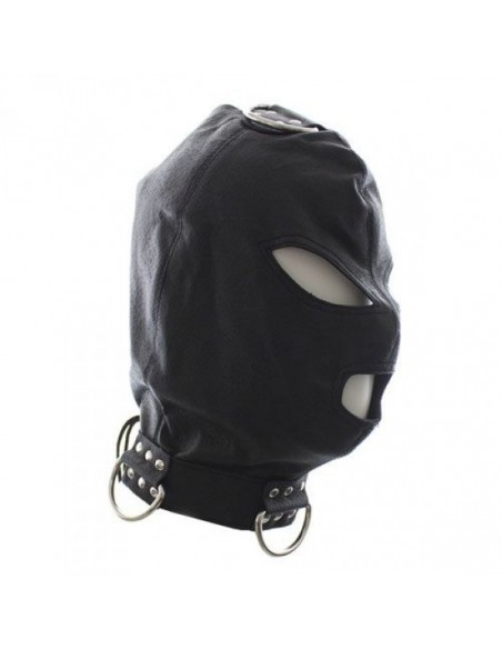 Maska na Oczy Bondage Hook Mask+Collar BLACK - Maski i kaptury - 2
