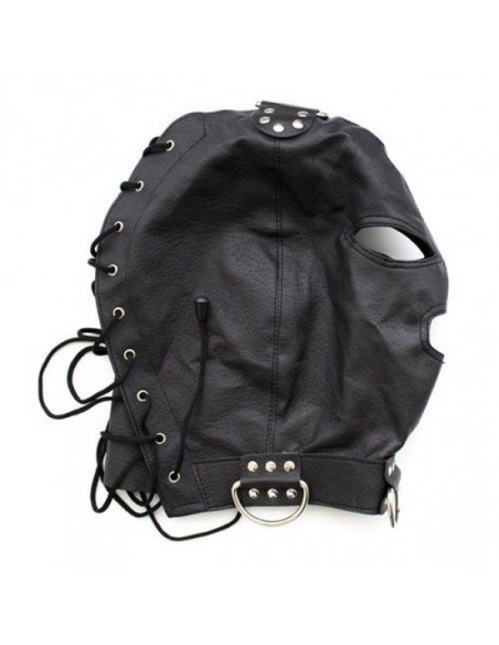 Maska na Oczy Bondage Hook Mask+Collar BLACK - Maski i kaptury - 3