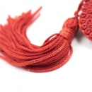 Nakładki na sutki Heart Nipples Tassels RED w kształcie serca, czerwone z frędzelkami - 3
