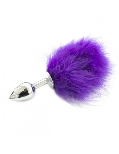 Korek analny Butt plug PonyTail Futerkowy Fioletowy - Korki analne z ogonkiem - 1