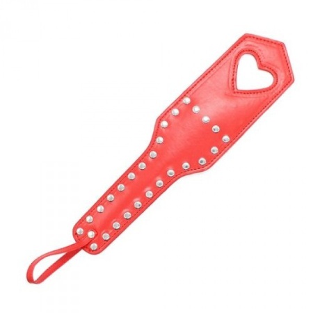Packa Heart Paddle Czerwona z Ćwiekami, 35 cm - 1