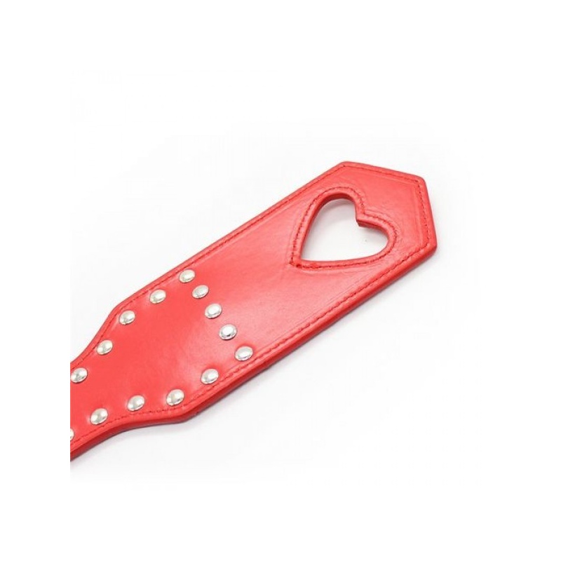 Packa Heart Paddle Czerwona z Ćwiekami, 35 cm - 2