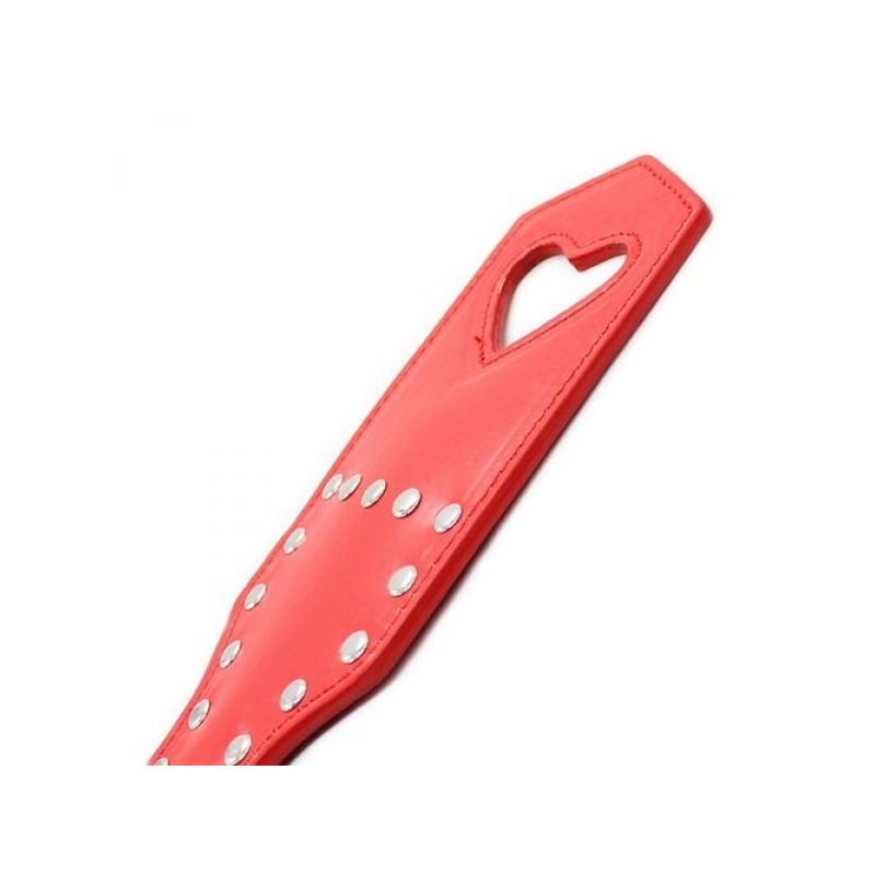Packa Heart Paddle Czerwona z Ćwiekami, 35 cm - 4