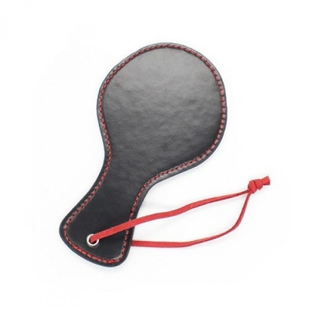 Okrągła packa Circle Paddle 10 cm – skóra ekologiczna, czarna - 1