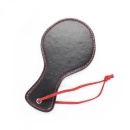 Okrągła packa Circle Paddle 10 cm – skóra ekologiczna, czarna - 1