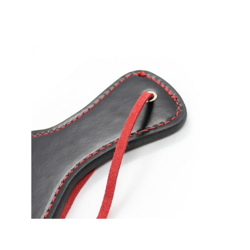 Okrągła packa Circle Paddle 10 cm – skóra ekologiczna, czarna - 2