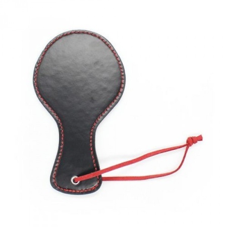 Okrągła packa Circle Paddle 10 cm – skóra ekologiczna, czarna - 3