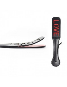 Packa Do Klapsów Doppia Double Spank Paddle Love Black - Baty, pejcze i packi - 1 2