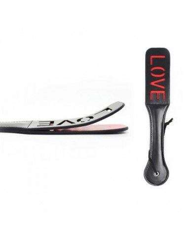Packa Do Klapsów Doppia Double Spank Paddle Love Black - Baty, pejcze i packi - 2