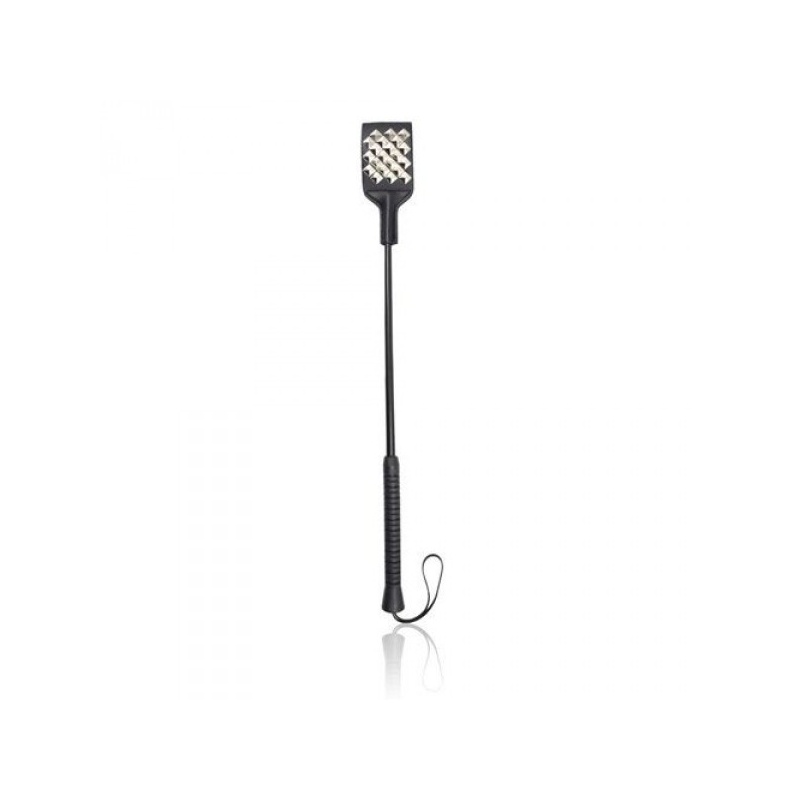 Pejcz z packą Square Spot Riding Crop 53 cm, czarny - 1