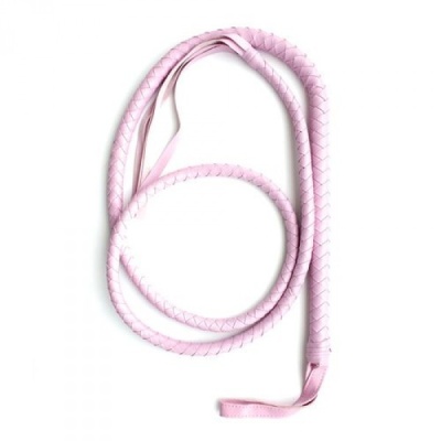 Pejcz Indy Flog Whip Różowy 200 cm Ekoskóra - 1