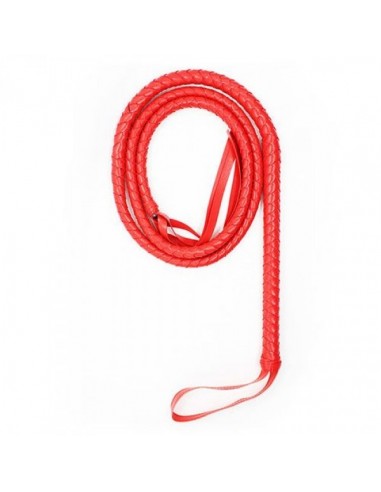 Pejcz BDSM Frusta Indy Flog Whip Red - Baty, pejcze i packi - 3